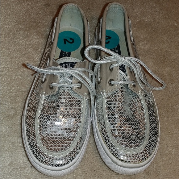 Sperry Other - Size 2 Kids Sperry Silver